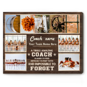 Personalized Photo Gifts For Cheerleaders, Christmas Gift For Cheer Coach, Thank You Cheer Gifts For Coaches Canvas