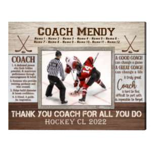 Personalized Photo Gifts For Hockey Coach, Thank You Gift For Hockey Coach Print, Assistant Coach Gift