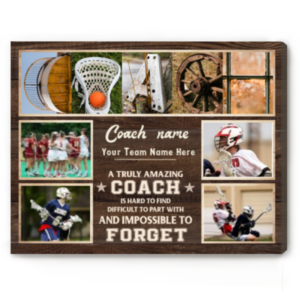 Personalized Photo Gifts For Lacrosse Coaches, Lacrosse Coach Picture Collage, Lacrosse Coaches Christmas Gift