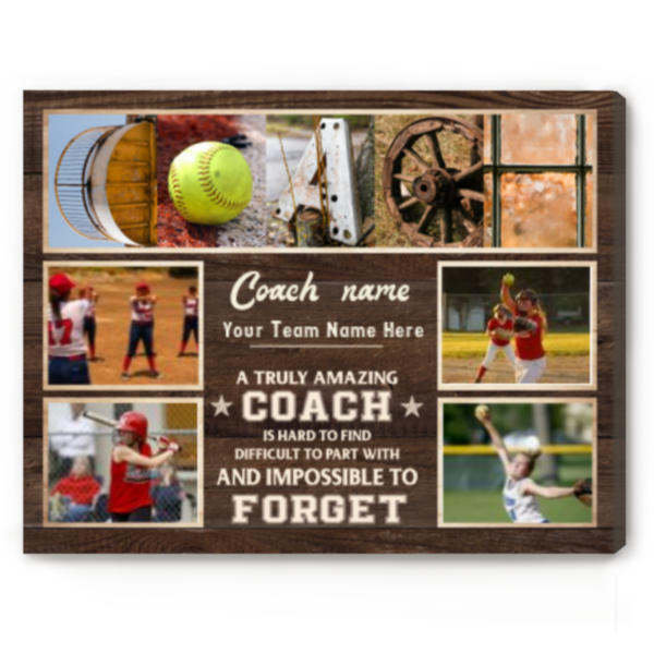 Personalized Photo Softball Coach Gifts Print, Christmas Gifts For Softball Coaches, Thank You Gifts For Softball Coaches