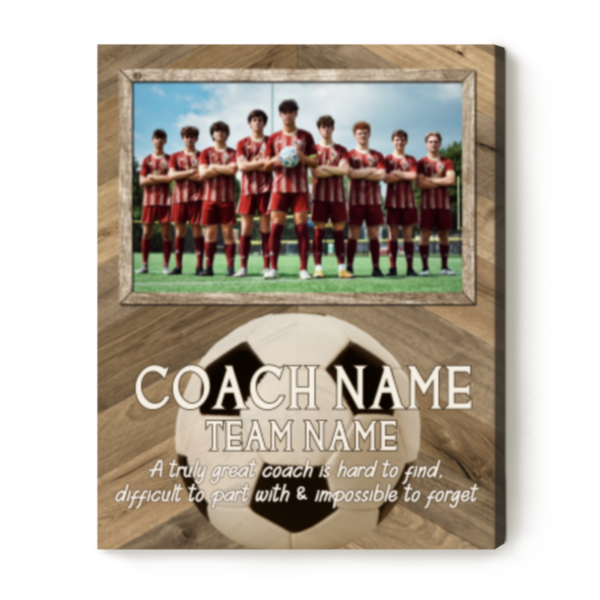 Personalized Picture Gift For Soccer Coach Canvas, Soccer Coaches Gifts From Team, Soccer Coach Gift Ideas Picture Frame