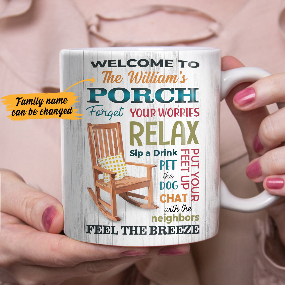 Personalized Porch Rules Mug Personalized Porch Rules Mug