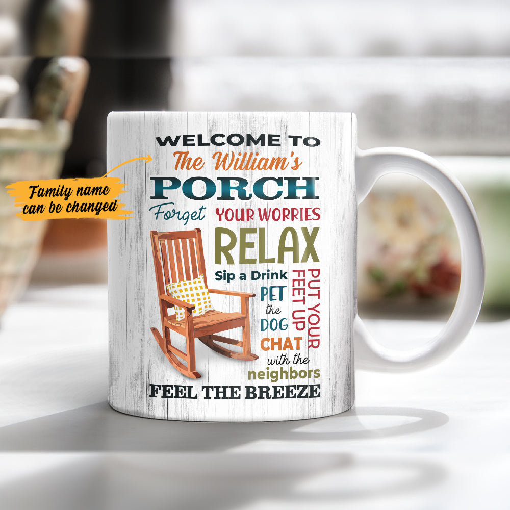 Personalized Porch Rules Mug Personalized Porch Rules Mug