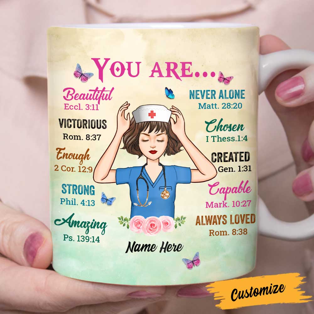 Personalized Proud Nurse Jesus Mug Personalized Proud Nurse Jesus Mug