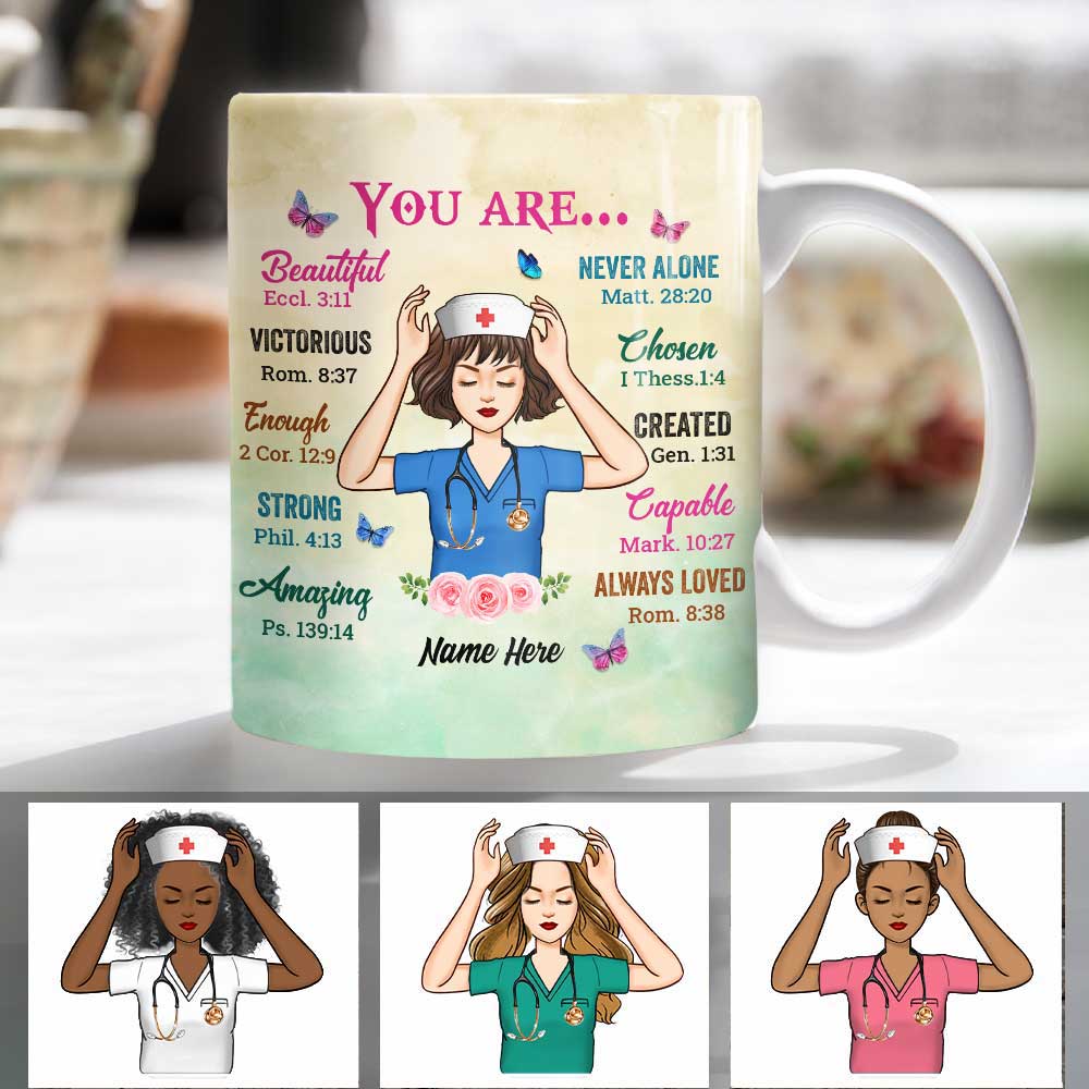 Personalized Proud Nurse Jesus Mug Personalized Proud Nurse Jesus Mug