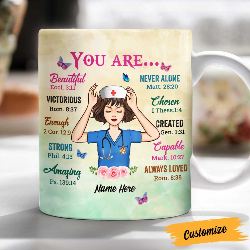 Personalized Proud Nurse Jesus Mug Personalized Proud Nurse Jesus Mug