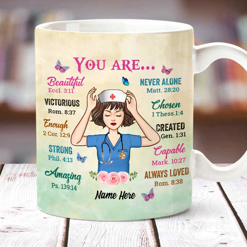 Personalized Proud Nurse Jesus Mug Personalized Proud Nurse Jesus Mug