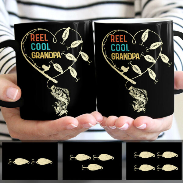 Personalized Reel Cool Fishing Dad Grandpa Mug