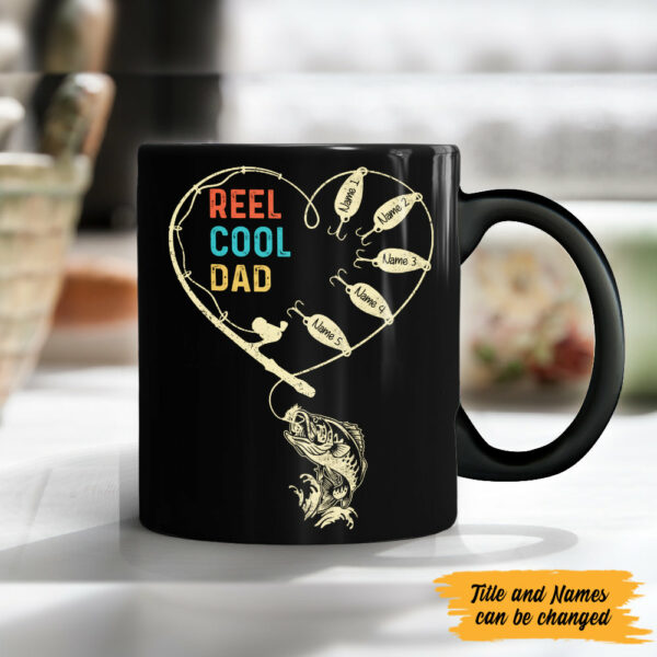 Personalized Reel Cool Fishing Dad Grandpa Mug