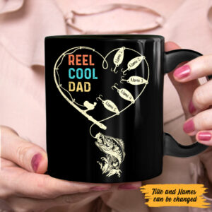 Personalized Reel Cool Fishing Dad Grandpa Mug 3