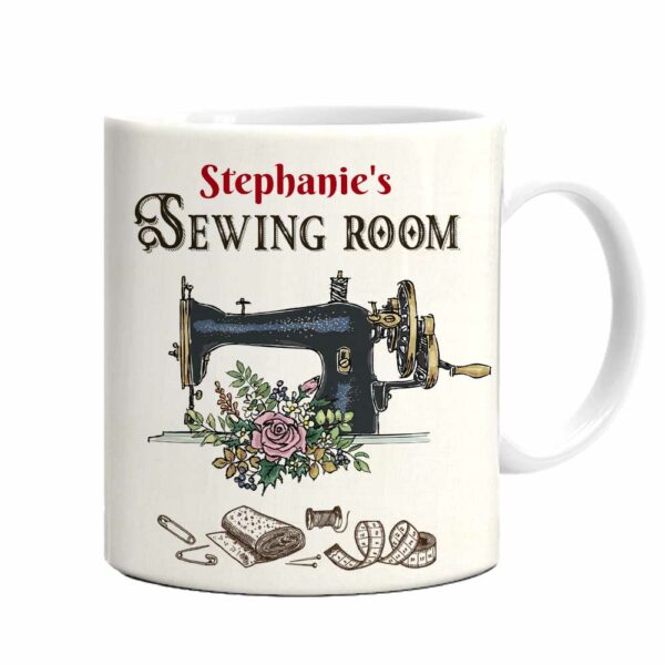 Personalized Sewing Room Rules Mug