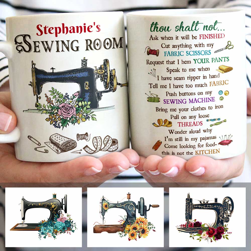 Personalized Sewing Room Rules Mug Personalized Sewing Room Rules Mug