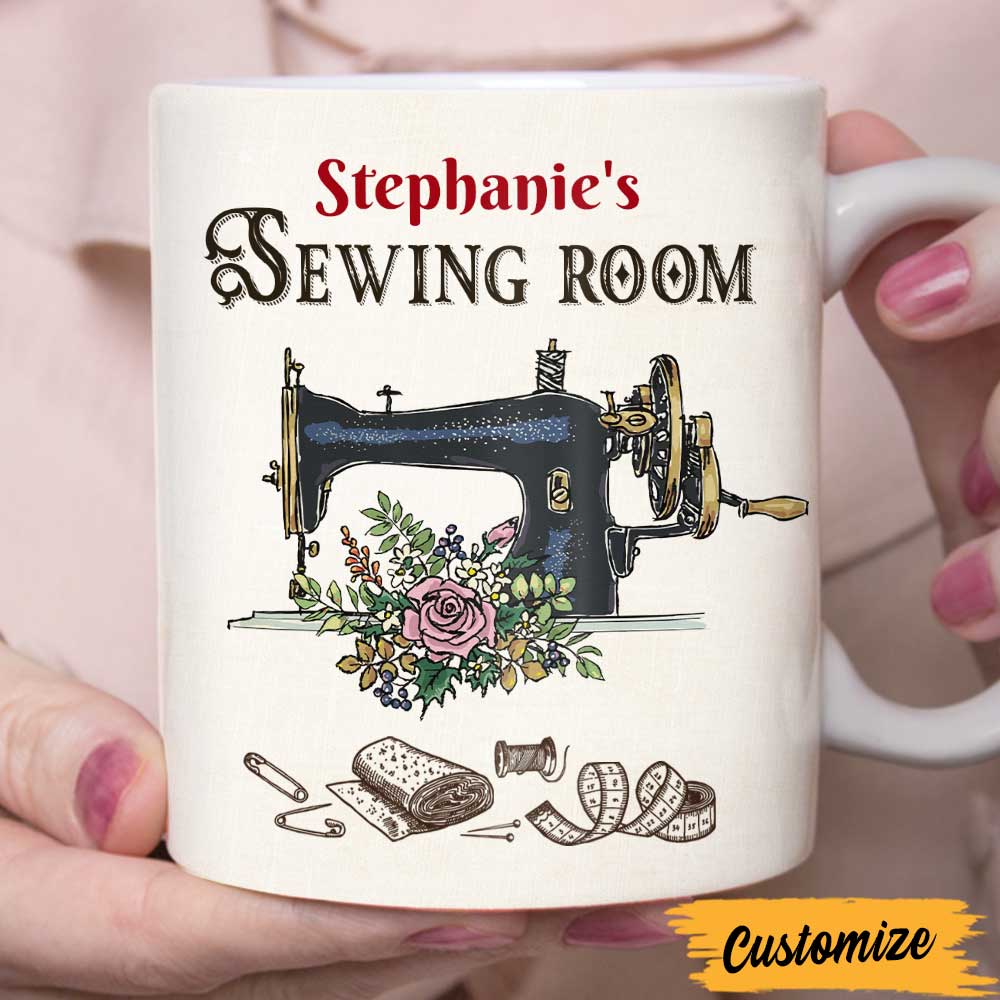 Personalized Sewing Room Rules Mug Personalized Sewing Room Rules Mug