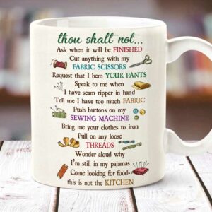 Personalized Sewing Room Rules Mug 5