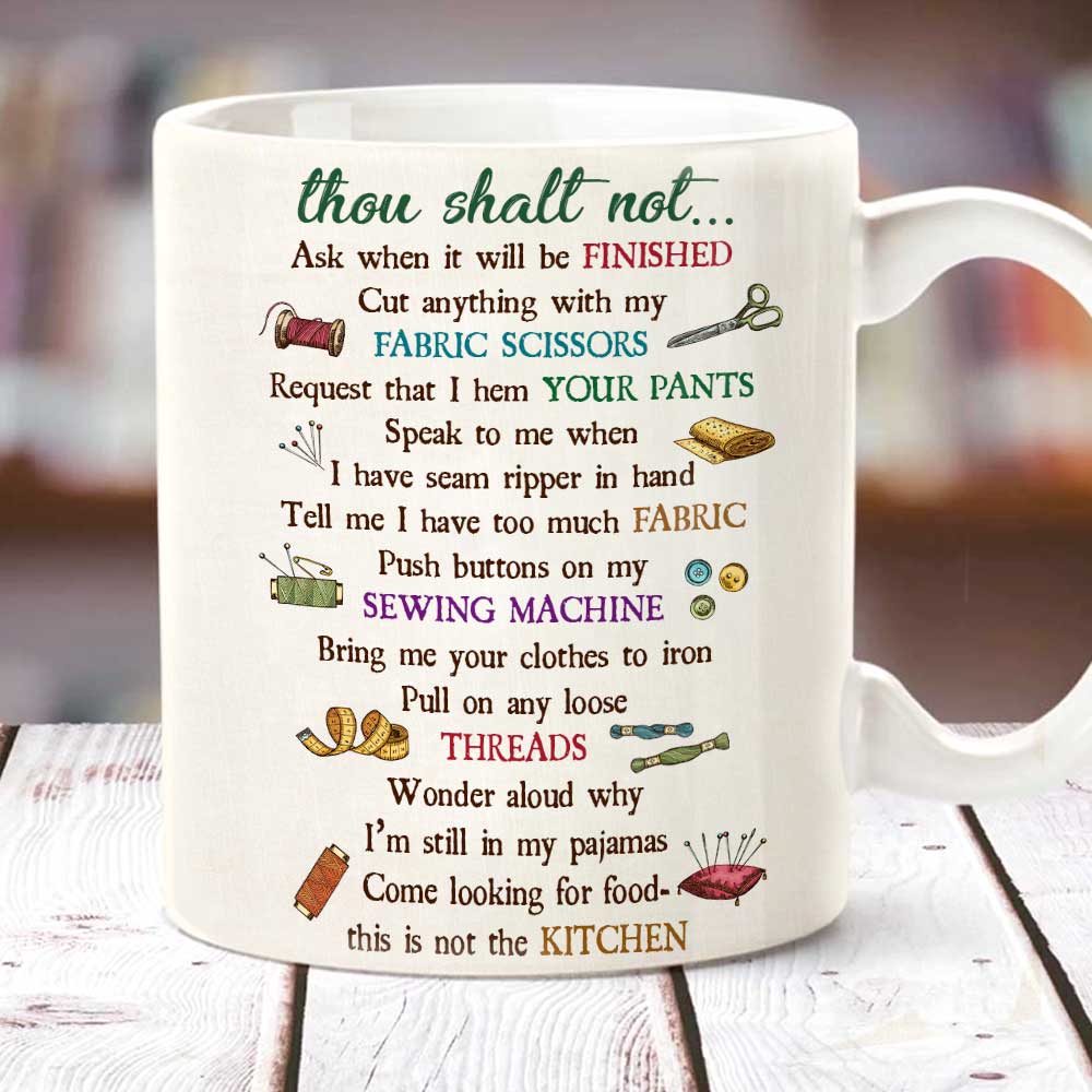 Personalized Sewing Room Rules Mug Personalized Sewing Room Rules Mug