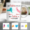 Personalized Sisters By Heart Long Distance Watercolor Mug