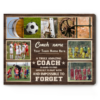 Personalized Soccer Coach Gifts Picture Print , Soccer Coach Thank You Gifts, Christmas Gift For Soccer Coach
