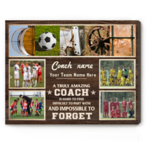 Personalized Soccer Coach Gifts Picture Print , Soccer Coach Thank You Gifts, Christmas Gift For Soccer Coach