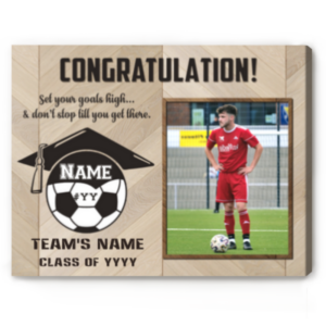 Personalized Soccer Graduation Photo Print, Graduation Gift For Soccer Player, Senior Soccer Gift – Best Personalized Gifts For Everyone