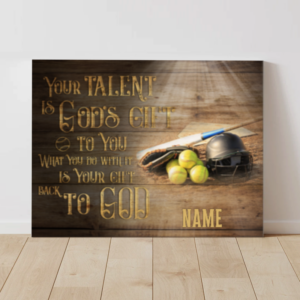 Personalized Softball Gifts, Gifts For Softball Players, Softball Gift 2022, Your Talent Is God’s Gift – Best Personalized Gifts For Everyone