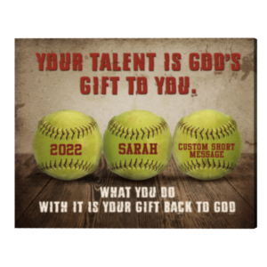 Personalized Softball Wall Art, Custom Name Softball Player Canvas, Best Gift Ideas For Son – Best Personalized Gifts For Everyone
