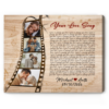 Personalized Song Lyric On Canvas, Custom Couple Photo Collage, Canvas Photo With Song Lyrics