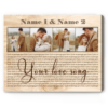 Personalized Song Lyrics On Canvas, Wedding Song Lyrics With Photo Print, Lyrics Anniversary Photo Canvas
