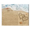 Personalized Song Lyrics Written In The Sand On Canvas, Best Anniversary Gift