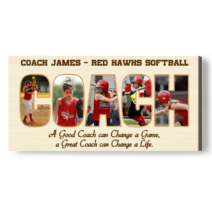 Personalized Sport Coach Gift Picture Collage, Softball Coach Gift, End Of Season Thank You Gift