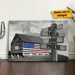 Personalized Street Sign Barn American Canvas