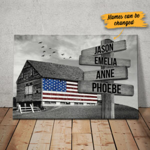 Personalized Street Sign Barn American Canvas