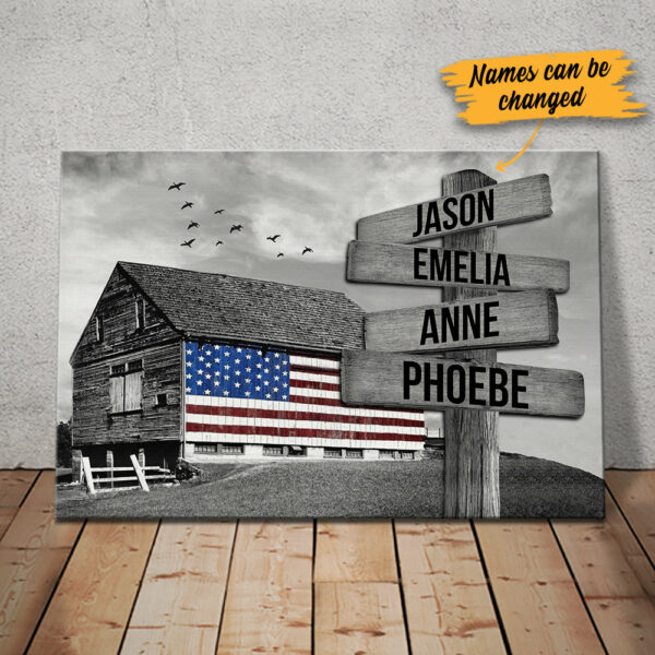Personalized Street Sign Barn American Canvas