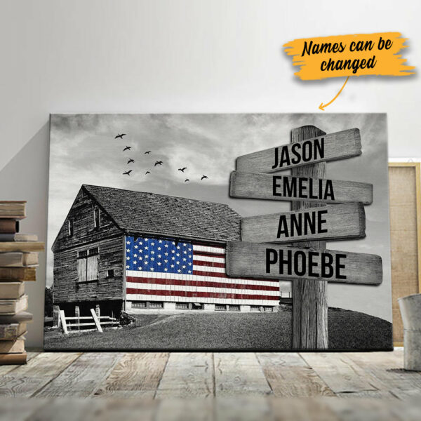 Personalized Street Sign Barn American Canvas