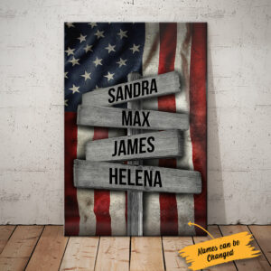 Personalized Street Sign Family Canvas