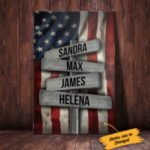 Personalized Street Sign Family Canvas