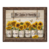 Personalized Sunflower Wall Decor For Living Room, Family Christmas Gift, Believe Love Grateful