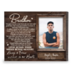 Personalized Sympathy Gifts For Loss Of Brother, In Memory Of Brother Gifts, Memorial Canvas For Brother