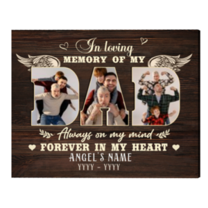 Personalized Sympathy Gifts For Loss Of Father, Memorial Photo Frame For Dad, Memorial Gift For Dad