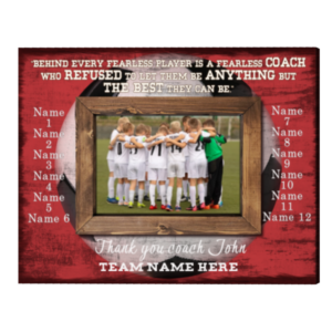 Personalized Team Photo Soccer Coaches Gift, Soccer Assistant Coach Gift Print, End Of Season Soccer Coach Gift