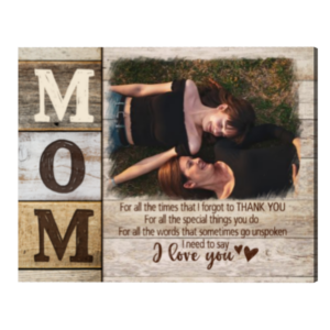 Personalized Thank You Gift For Mom, Wall Art For Mother And Daughter, Mom’s Birthday Gift