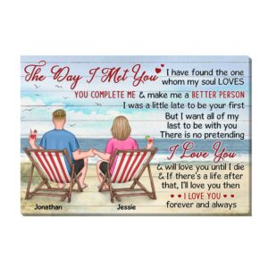 Personalized The Day I Met You Canvas