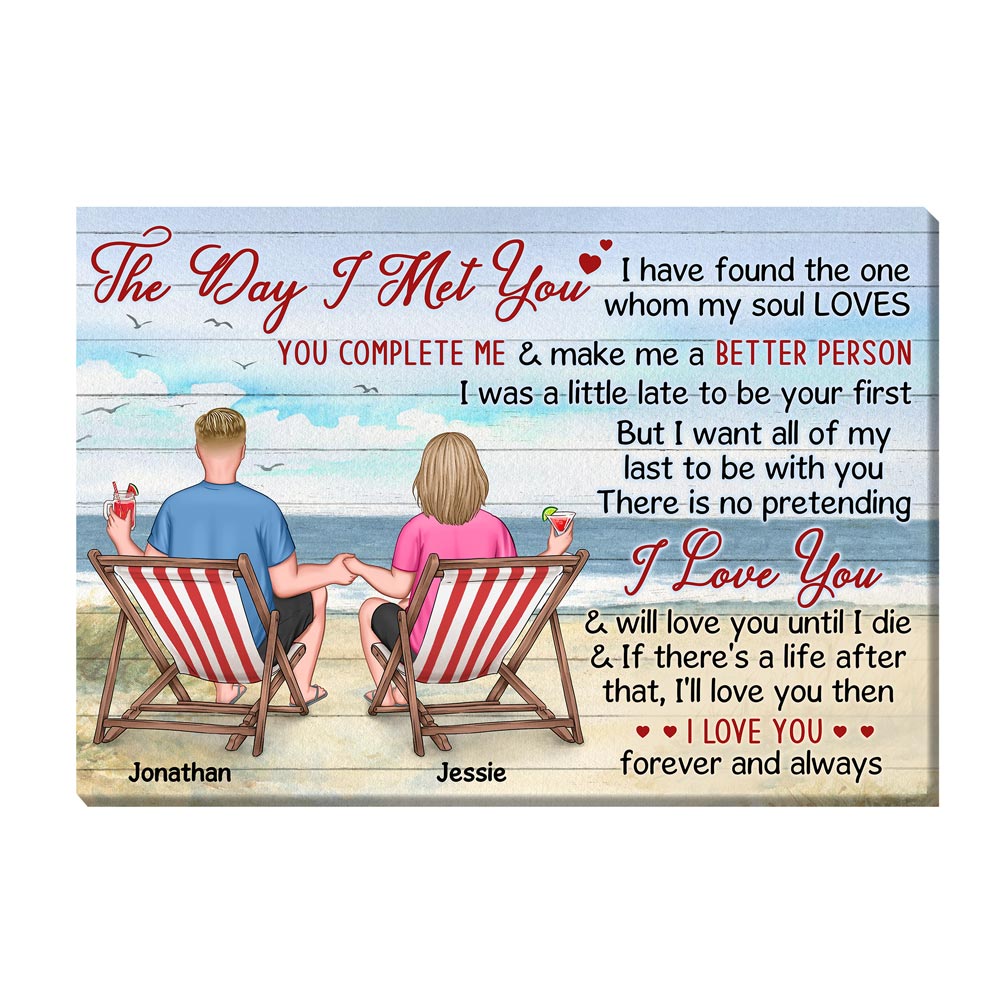 Personalized The Day I Met You Canvas Personalized The Day I Met You Canvas
