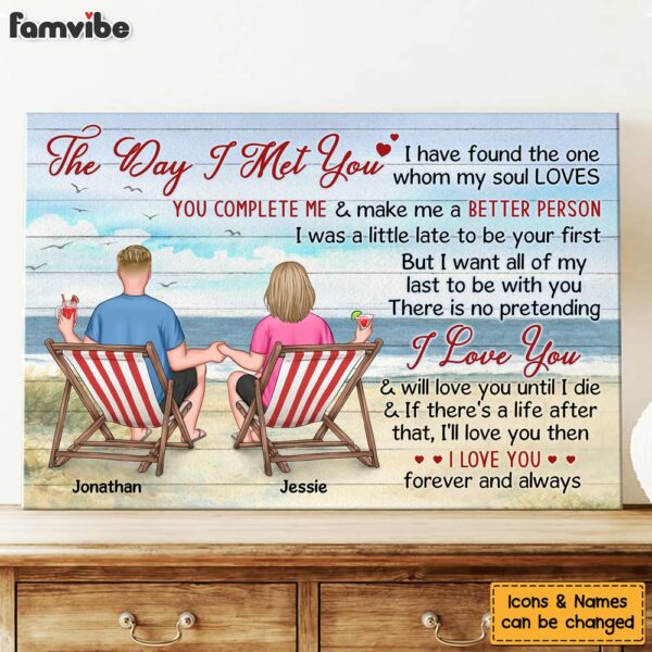 Personalized The Day I Met You Canvas