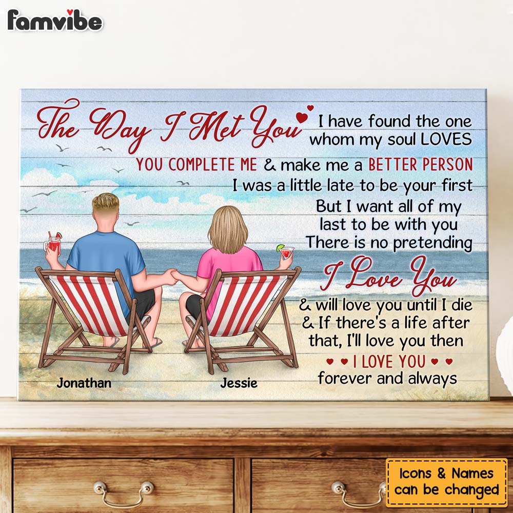 Personalized The Day I Met You Canvas Personalized The Day I Met You Canvas