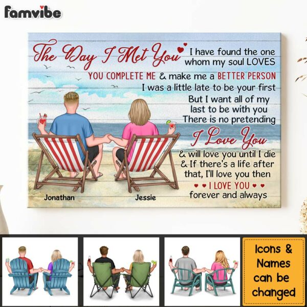 Personalized The Day I Met You Canvas