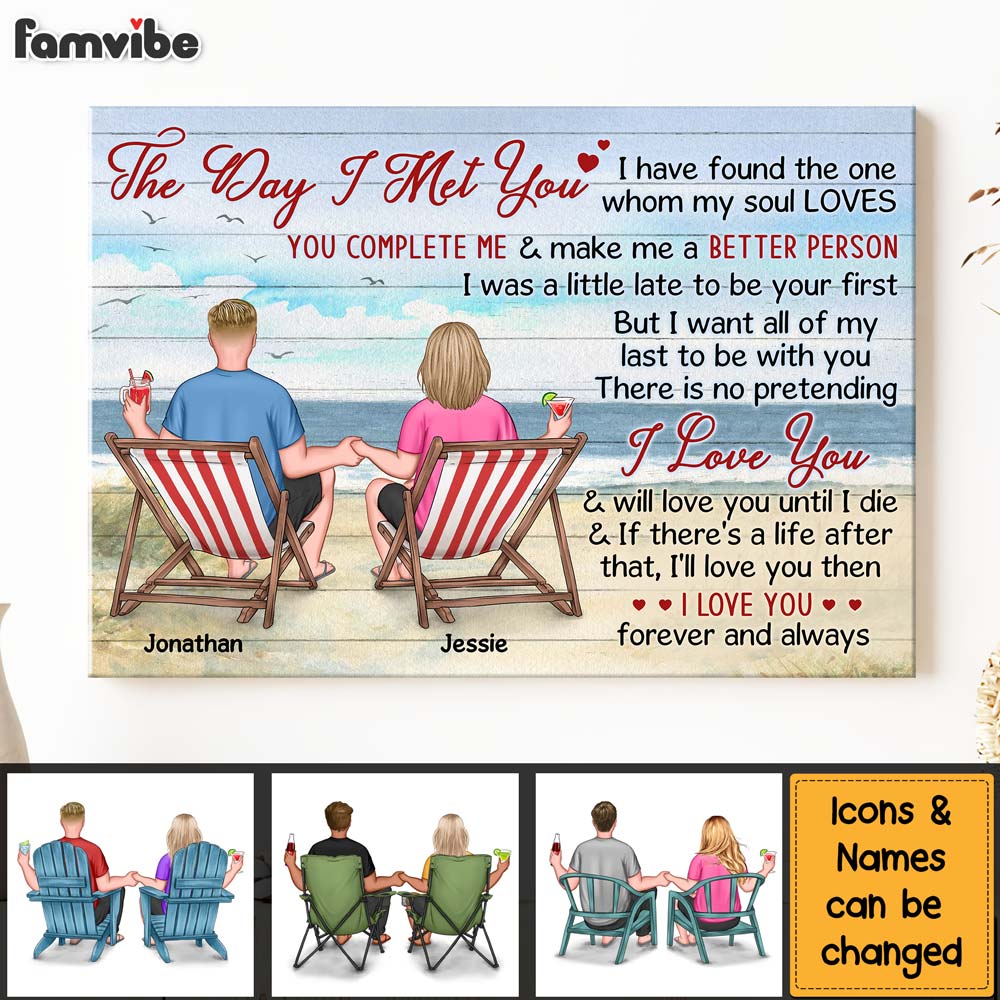 Personalized The Day I Met You Canvas Personalized The Day I Met You Canvas