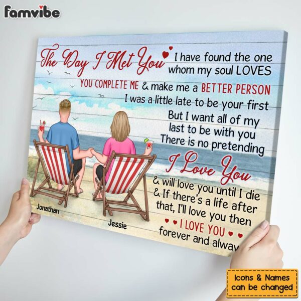 Personalized The Day I Met You Canvas