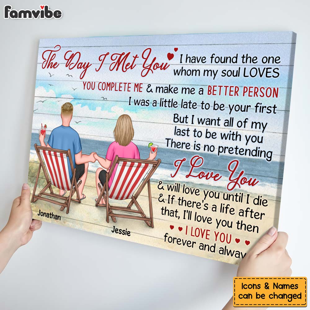 Personalized The Day I Met You Canvas Personalized The Day I Met You Canvas