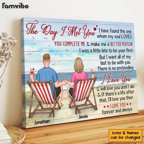 Personalized The Day I Met You Canvas