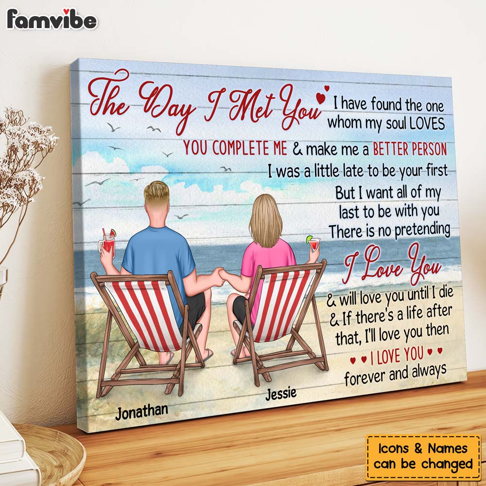 Personalized The Day I Met You Canvas Personalized The Day I Met You Canvas